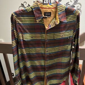 NWT Marmot Striped Button-Up Shirt Size Medium. #281